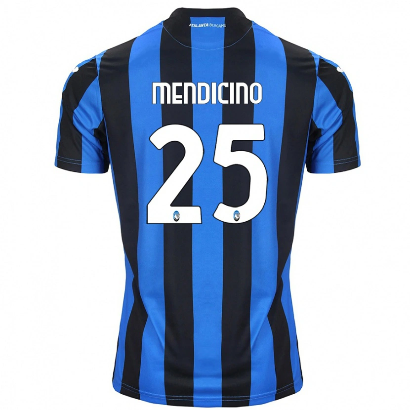 Danxen Uomo Maglia Leonardo Mendicino #25 Blu Nero Kit Gara Home 2024/25 Maglietta