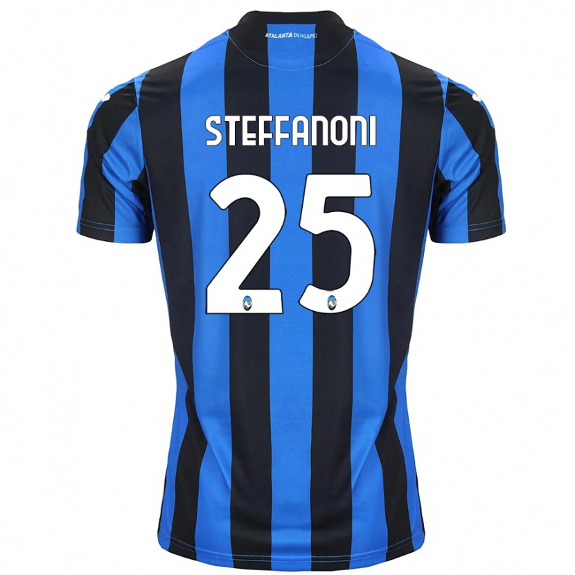 Danxen Uomo Maglia Federico Steffanoni #25 Blu Nero Kit Gara Home 2024/25 Maglietta