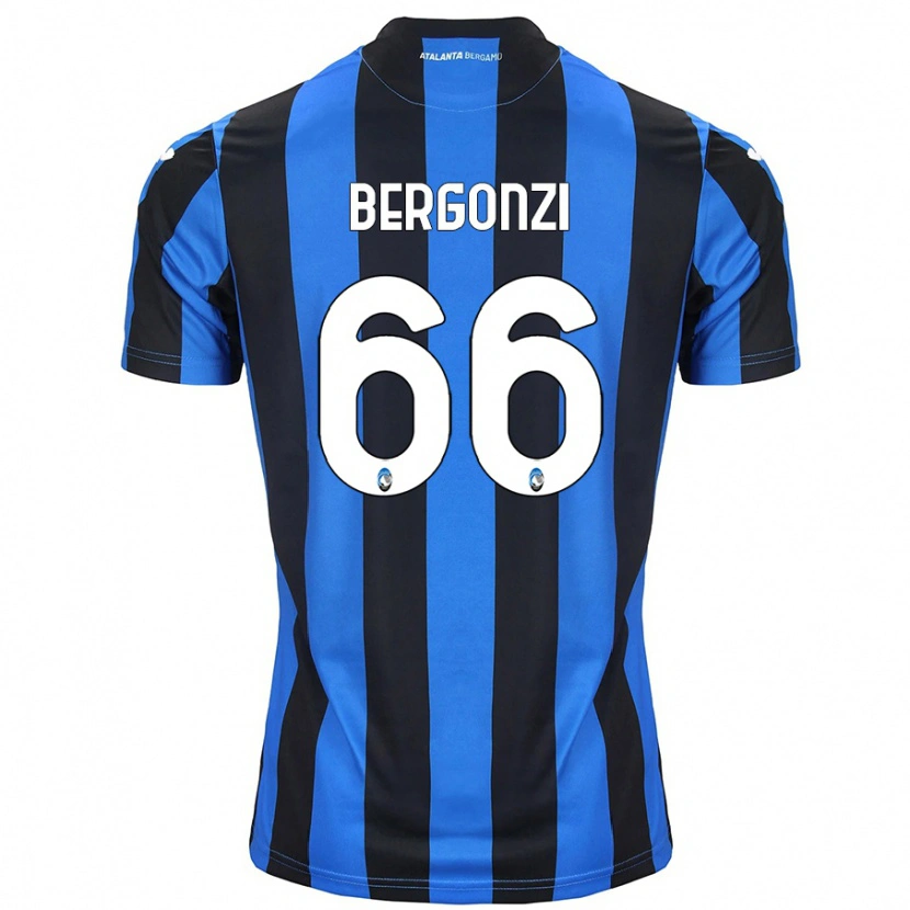 Danxen Uomo Maglia Federico Bergonzi #66 Blu Nero Kit Gara Home 2024/25 Maglietta