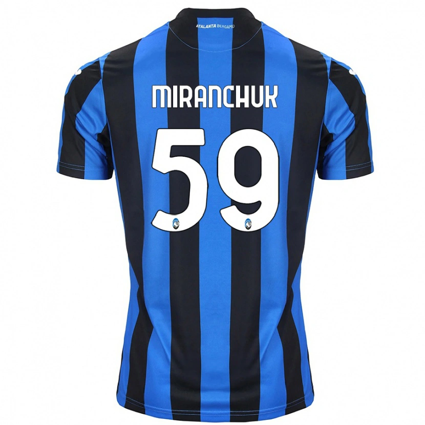 Danxen Uomo Maglia Aleksey Miranchuk #59 Blu Nero Kit Gara Home 2024/25 Maglietta