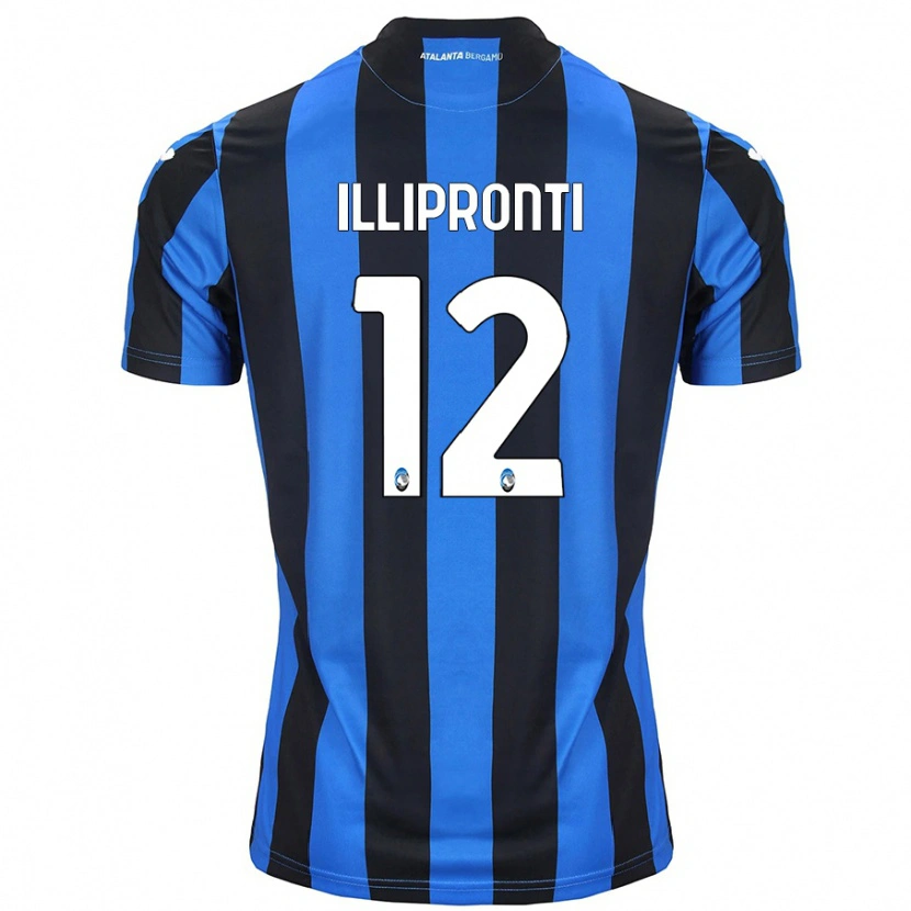 Danxen Uomo Maglia Filippo Illipronti #12 Blu Nero Kit Gara Home 2024/25 Maglietta