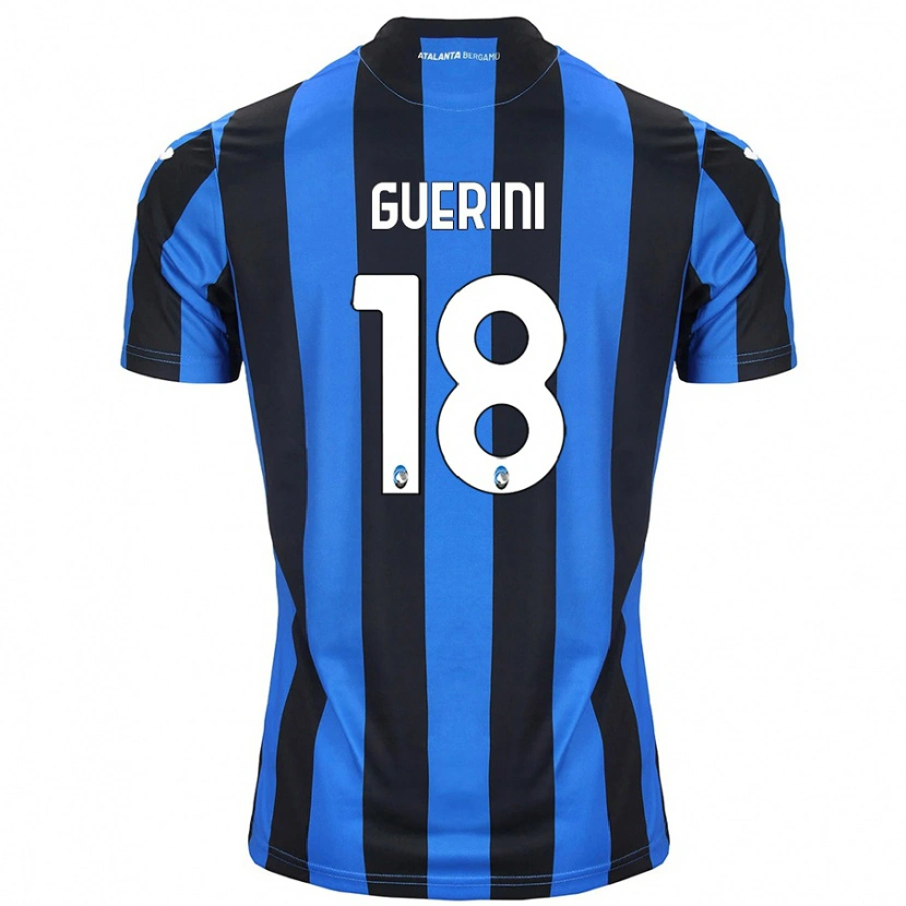 Danxen Uomo Maglia Alessio Guerini #18 Blu Nero Kit Gara Home 2024/25 Maglietta