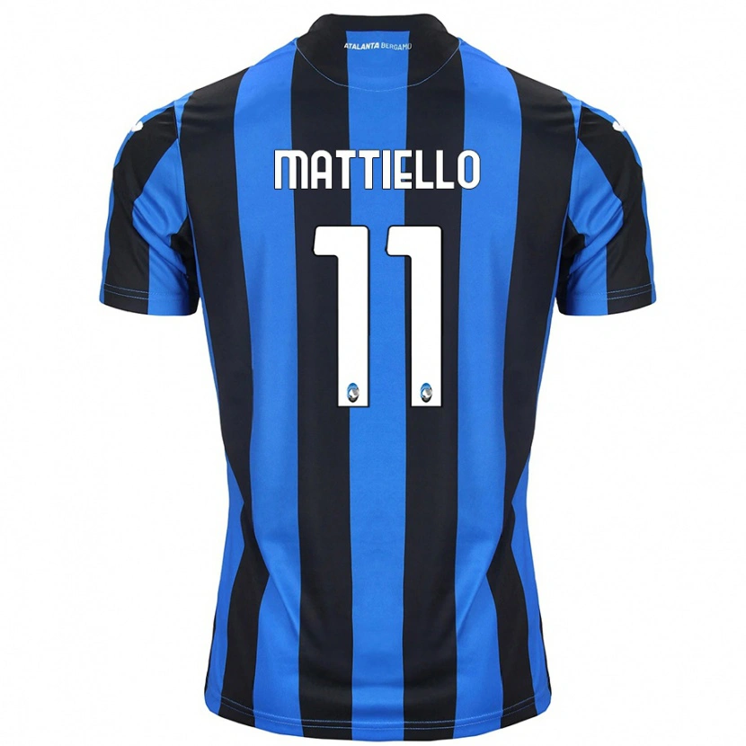 Danxen Uomo Maglia Federico Mattiello #11 Blu Nero Kit Gara Home 2024/25 Maglietta