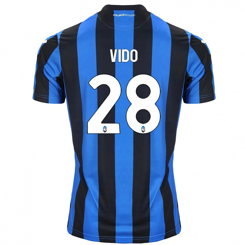Danxen Uomo Maglia Luca Vido #28 Blu Nero Kit Gara Home 2024/25 Maglietta