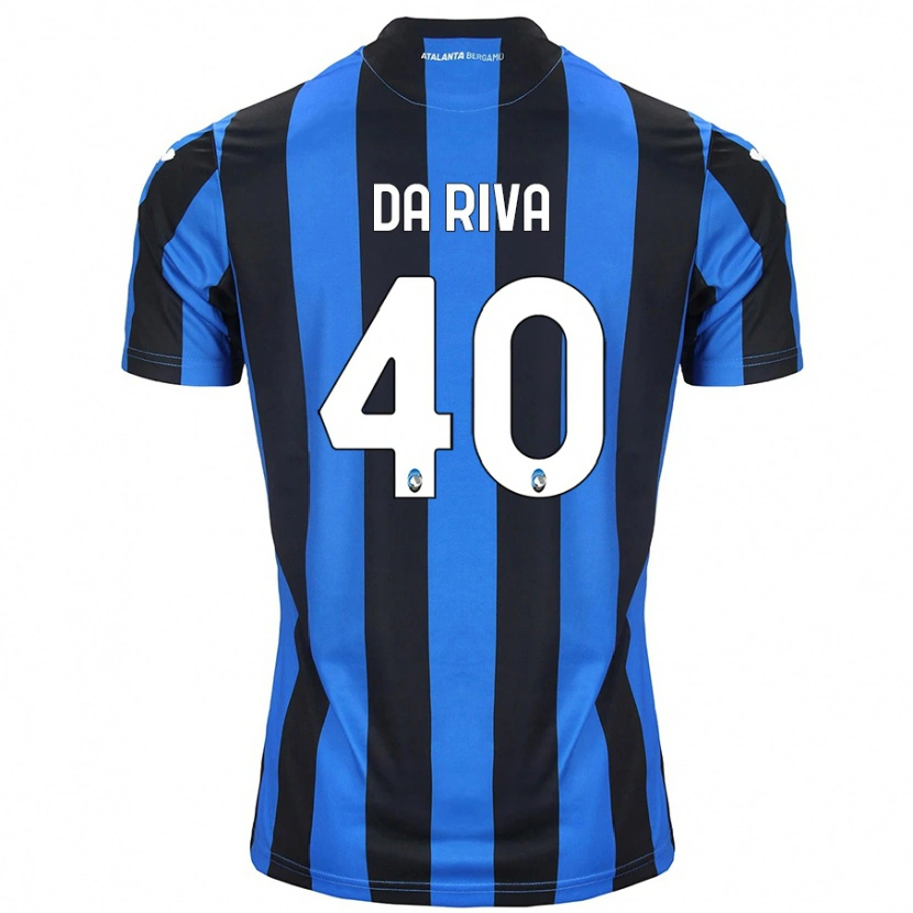 Danxen Uomo Maglia Jacopo Da Riva #40 Blu Nero Kit Gara Home 2024/25 Maglietta