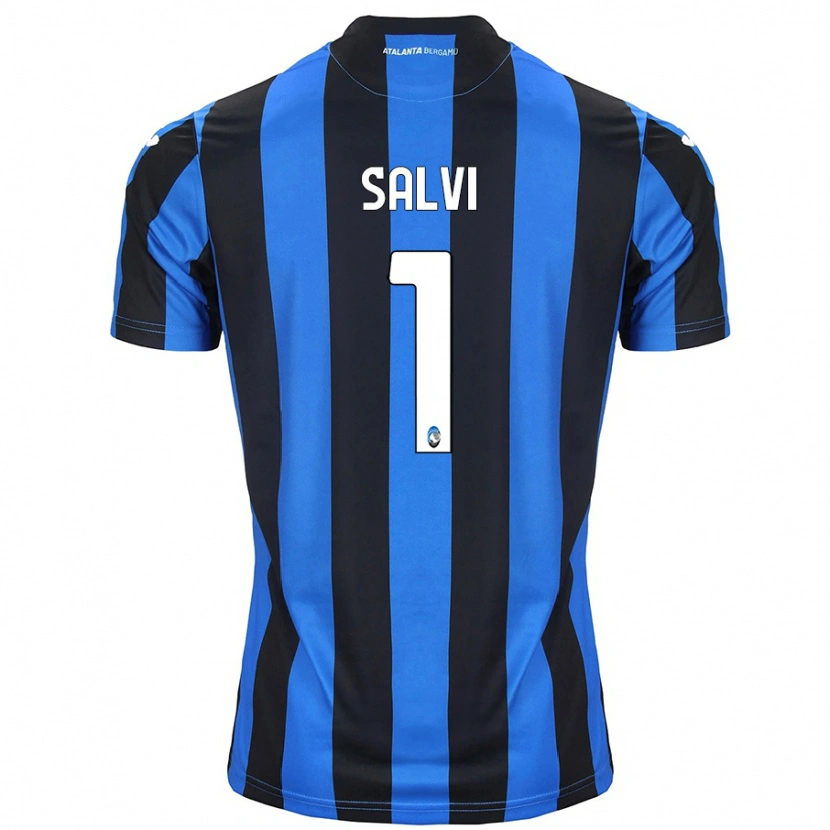 Danxen Uomo Maglia Margherita Salvi #1 Blu Nero Kit Gara Home 2024/25 Maglietta