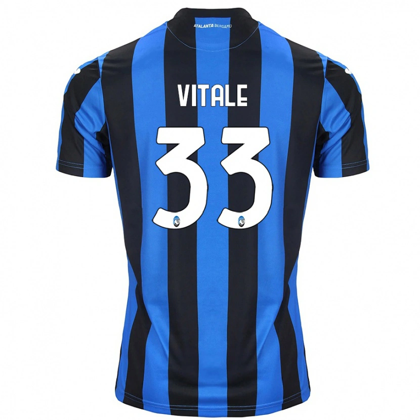 Danxen Uomo Maglia Francesca Vitale #33 Blu Nero Kit Gara Home 2024/25 Maglietta