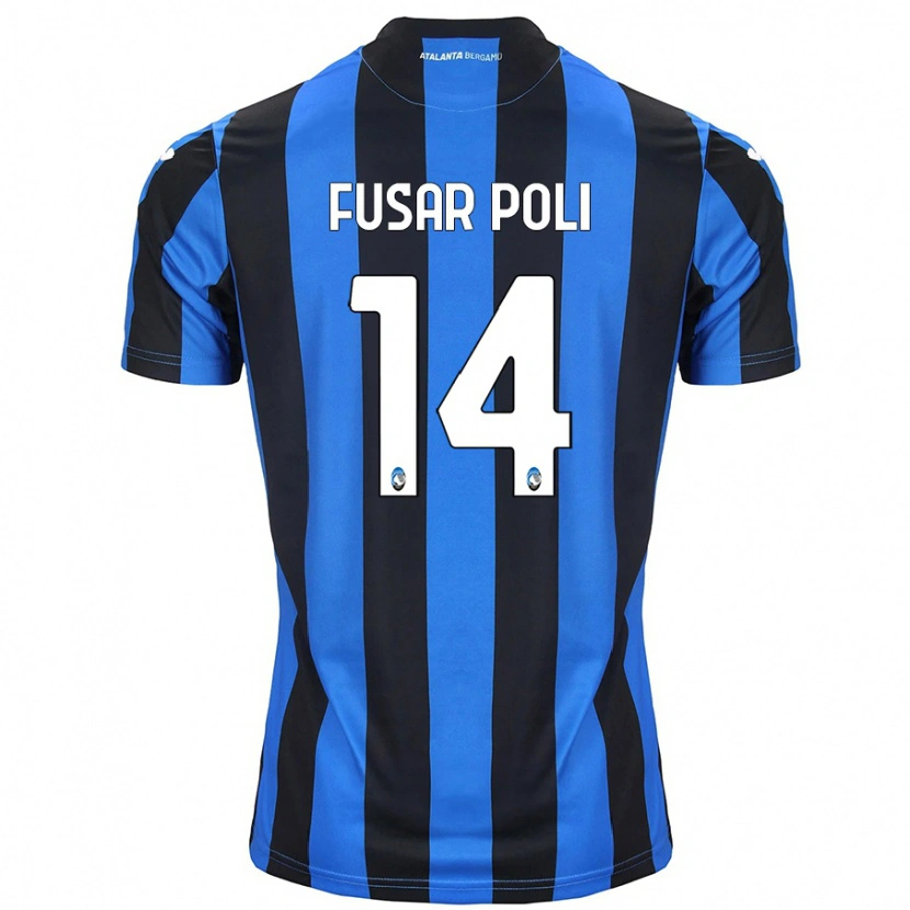 Danxen Uomo Maglia Giulia Fusar Poli #14 Blu Nero Kit Gara Home 2024/25 Maglietta