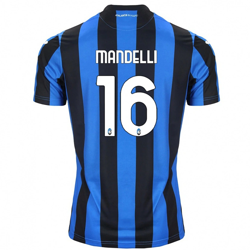 Danxen Uomo Maglia Giulia Mandelli #16 Blu Nero Kit Gara Home 2024/25 Maglietta