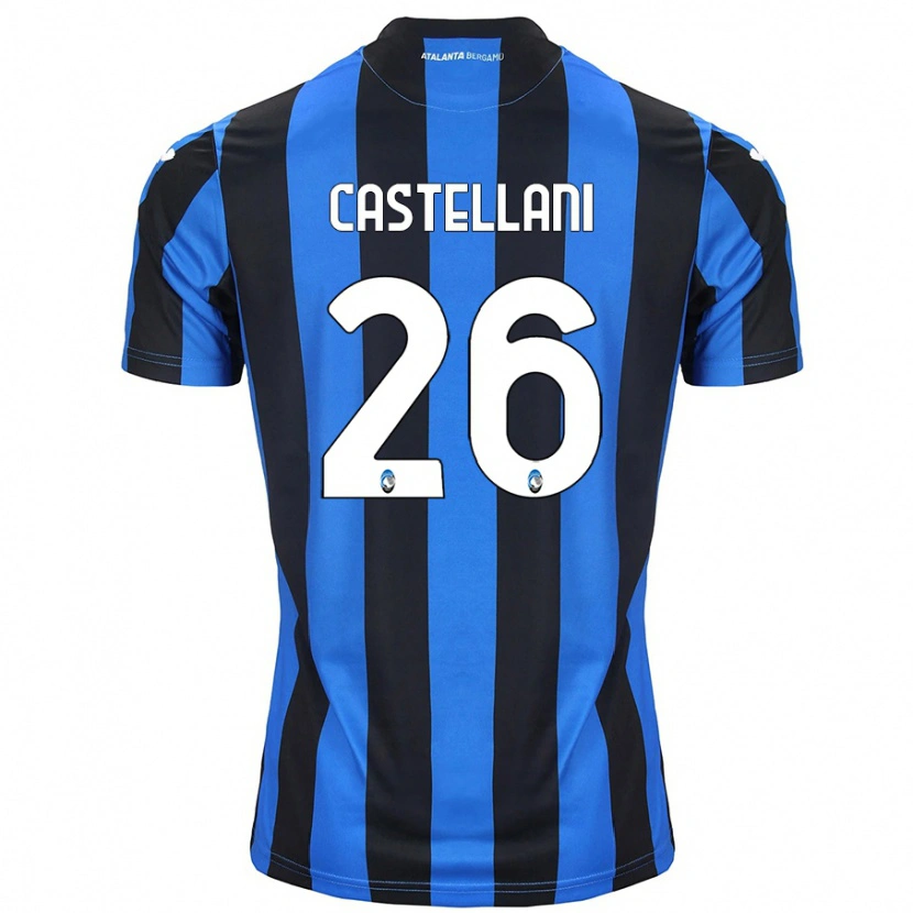 Danxen Uomo Maglia Eleonora Castellani #26 Blu Nero Kit Gara Home 2024/25 Maglietta