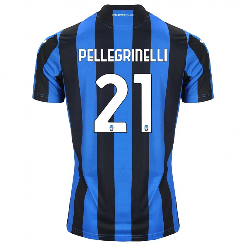 Danxen Uomo Maglia Giorgia Pellegrinelli #21 Blu Nero Kit Gara Home 2024/25 Maglietta