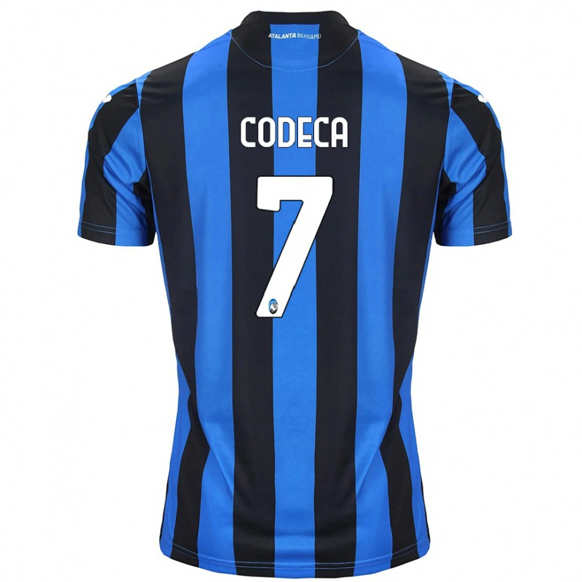 Danxen Uomo Maglia Bianca Codeca #7 Blu Nero Kit Gara Home 2024/25 Maglietta