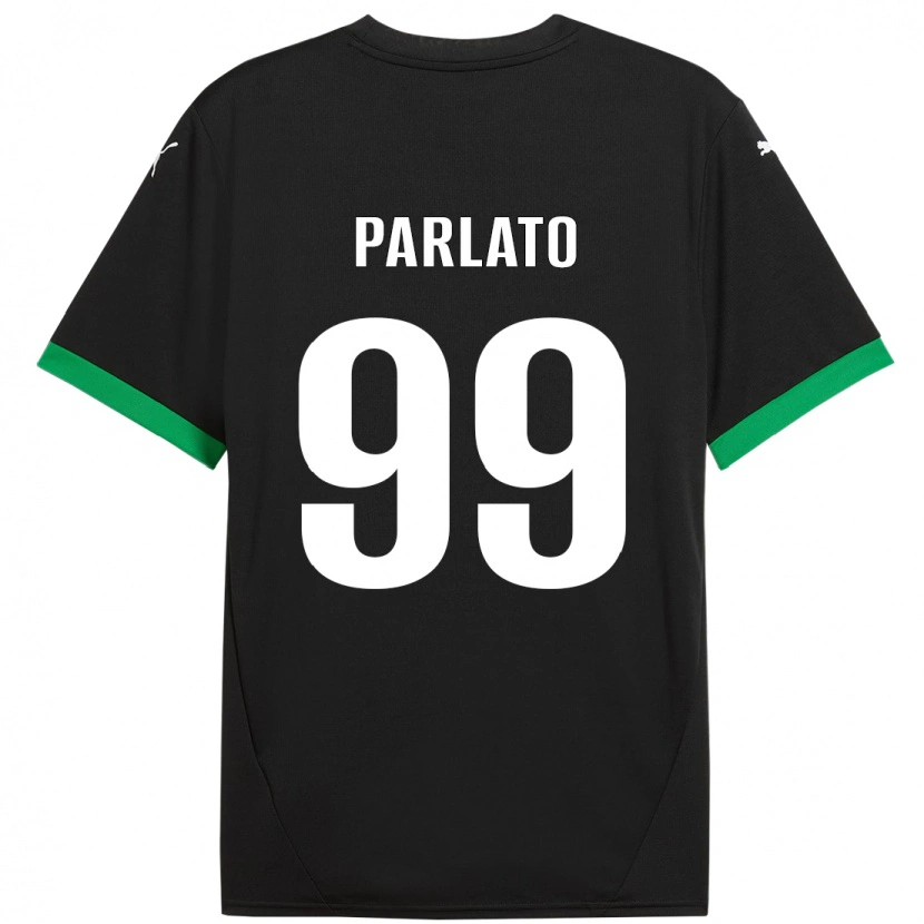Danxen Uomo Maglia Claudio Parlato #99 Nero Verde Scuro Kit Gara Home 2024/25 Maglietta