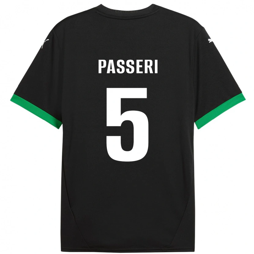Danxen Uomo Maglia Angela Passeri #5 Nero Verde Scuro Kit Gara Home 2024/25 Maglietta