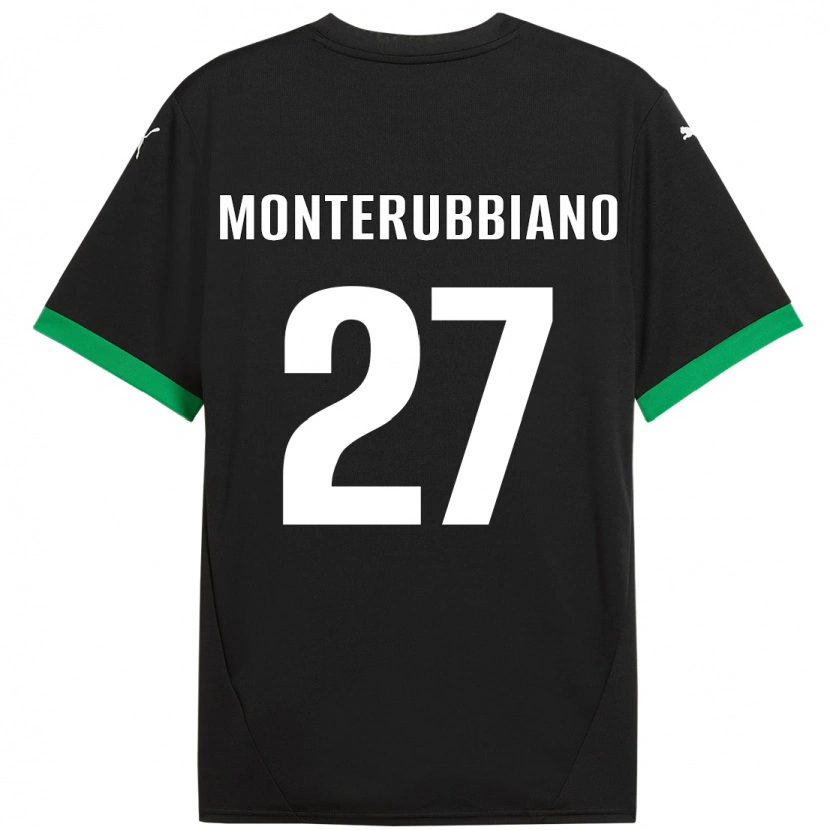 Danxen Uomo Maglia Valeria Monterubbiano #27 Nero Verde Scuro Kit Gara Home 2024/25 Maglietta