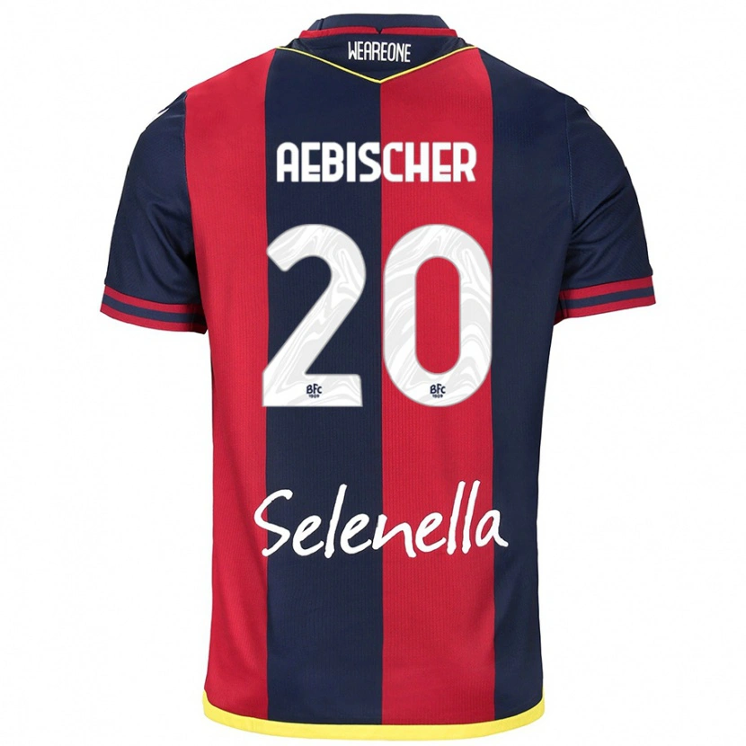 Danxen Uomo Maglia Michel Aebischer #20 Rosso Blu Reale Kit Gara Home 2024/25 Maglietta