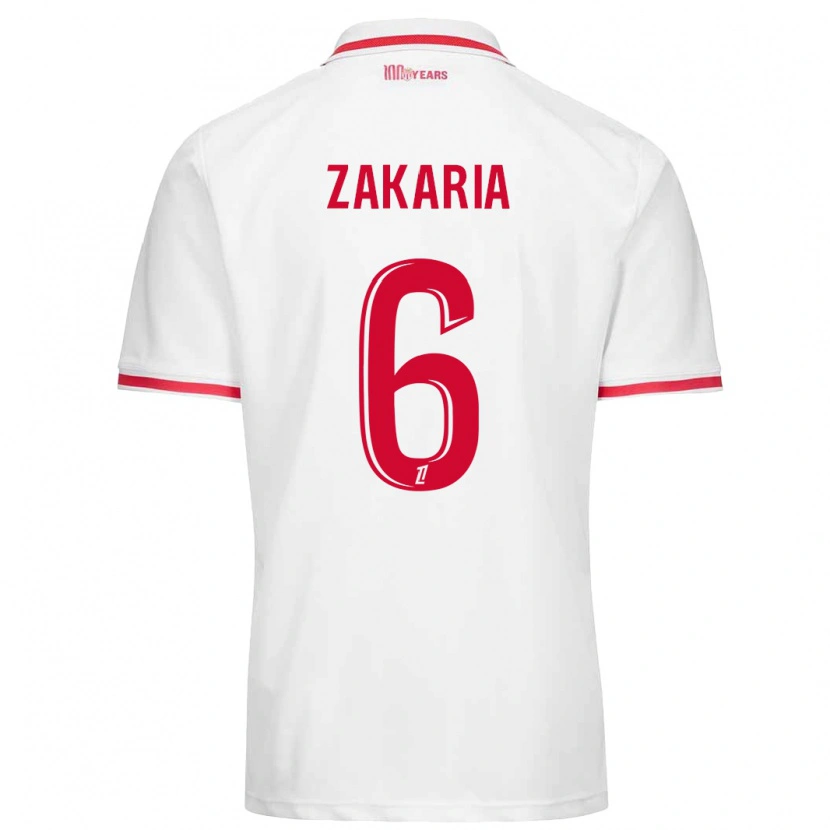 Danxen Uomo Maglia Denis Zakaria #6 Bianco Rosso Kit Gara Home 2024/25 Maglietta