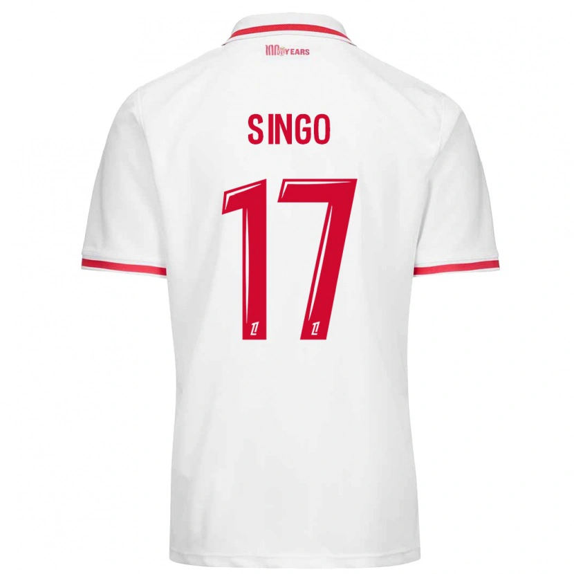 Danxen Uomo Maglia Wilfried Singo #17 Bianco Rosso Kit Gara Home 2024/25 Maglietta