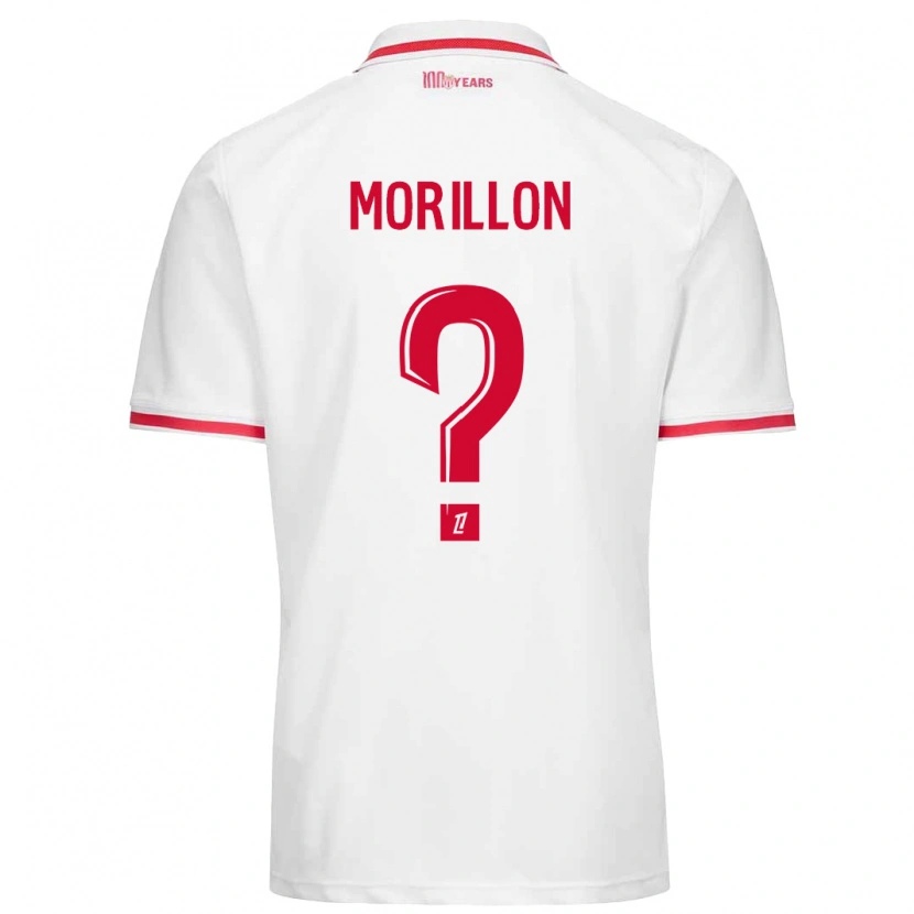 Danxen Uomo Maglia Noah Morillon #0 Bianco Rosso Kit Gara Home 2024/25 Maglietta