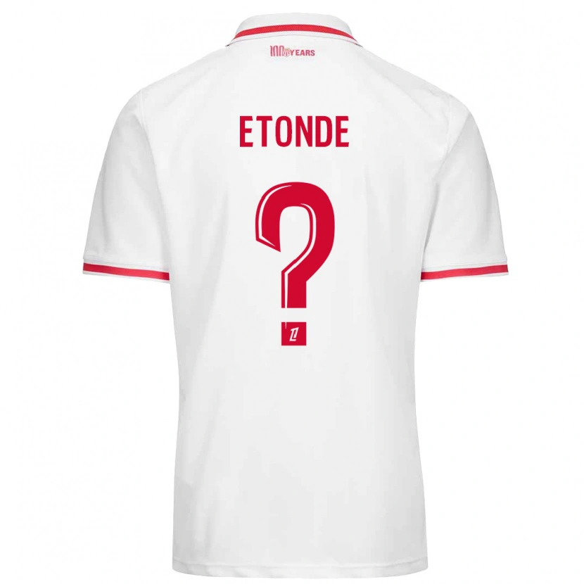 Danxen Uomo Maglia Romaric Etonde #0 Bianco Rosso Kit Gara Home 2024/25 Maglietta