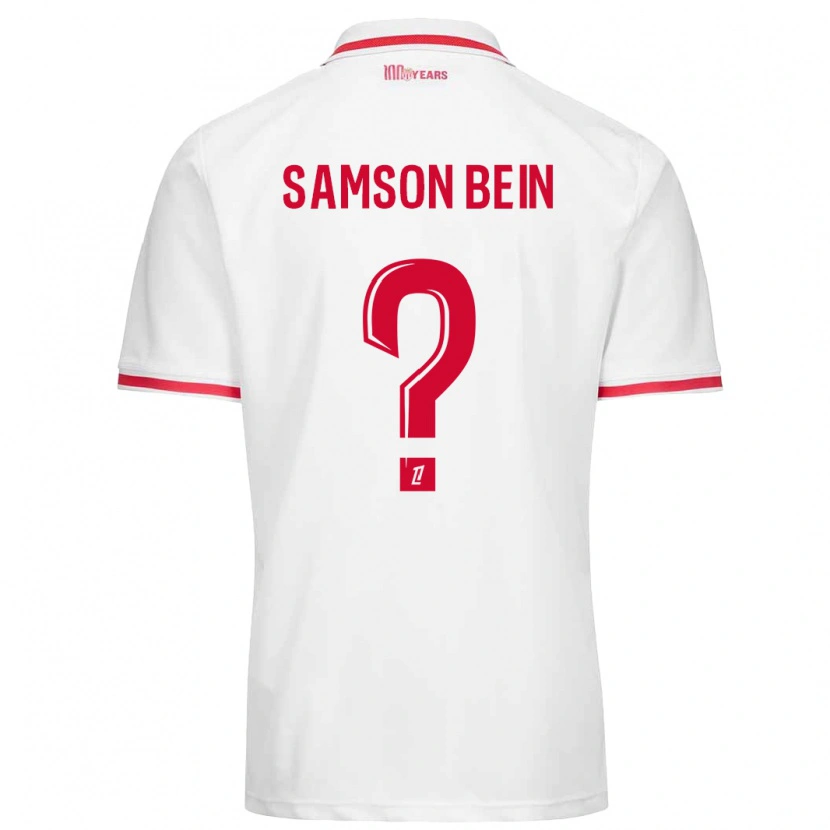 Danxen Uomo Maglia Sirak Samson Bein #0 Bianco Rosso Kit Gara Home 2024/25 Maglietta