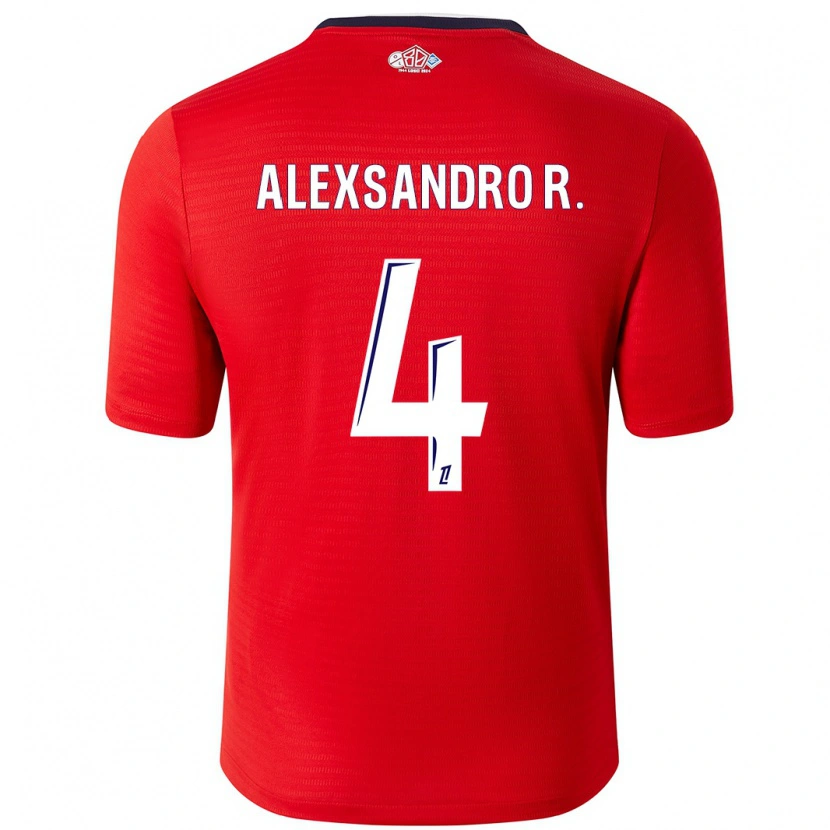 Danxen Uomo Maglia Alexsandro #4 Rosso Bianco Kit Gara Home 2024/25 Maglietta