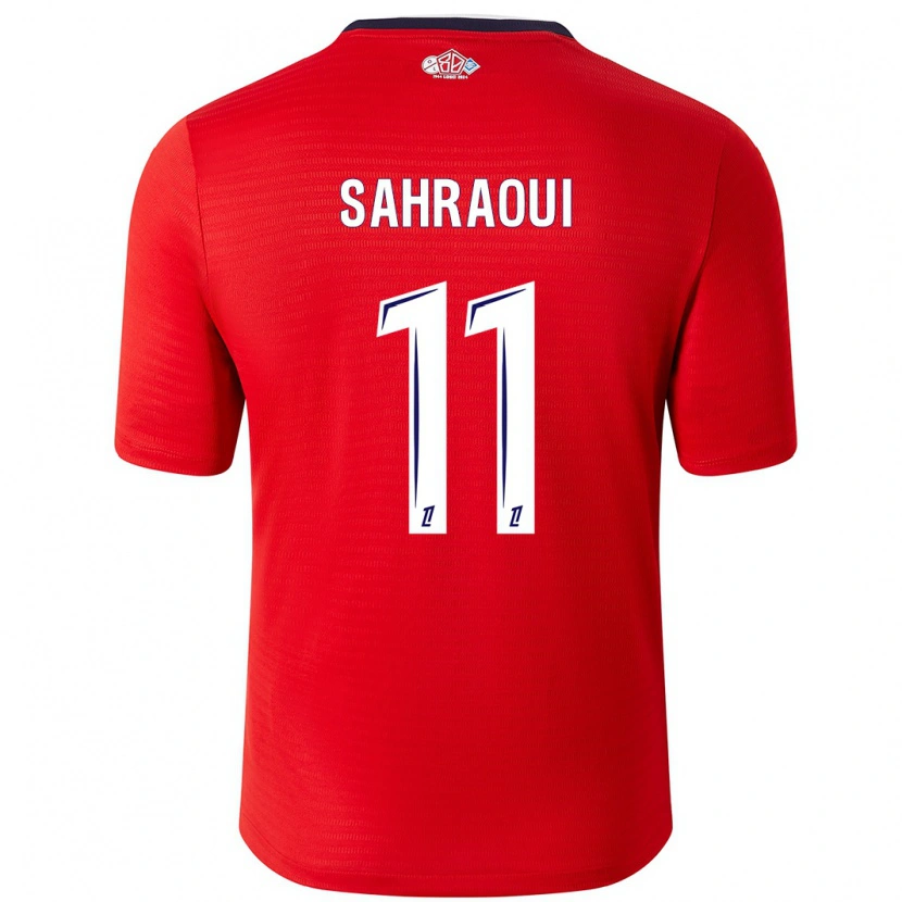 Danxen Uomo Maglia Osame Sahraoui #11 Rosso Bianco Kit Gara Home 2024/25 Maglietta