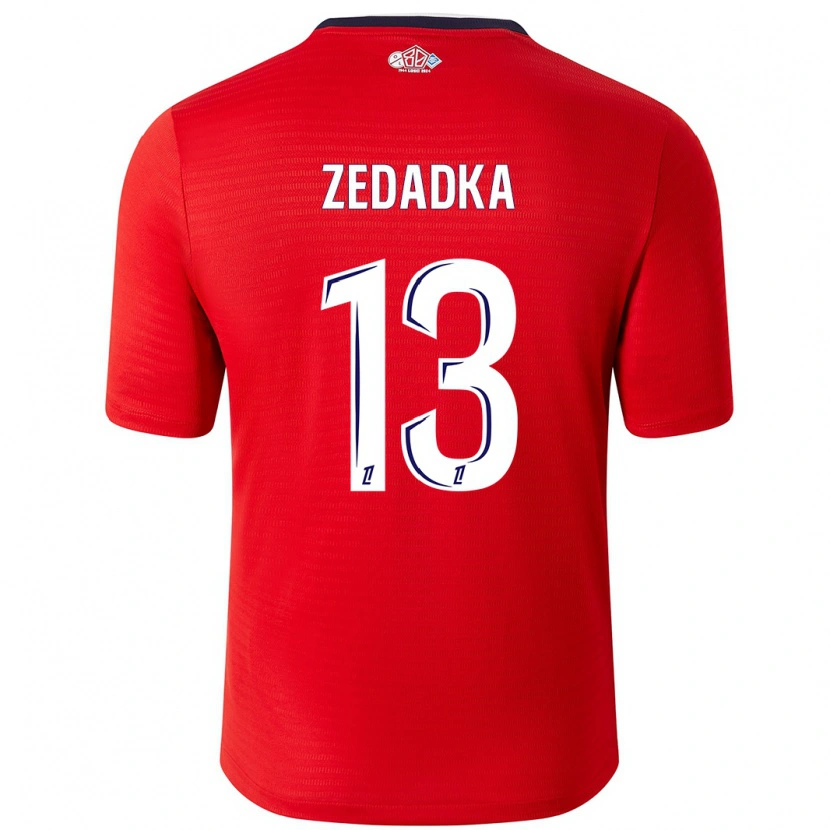 Danxen Uomo Maglia Akim Zedadka #13 Rosso Bianco Kit Gara Home 2024/25 Maglietta