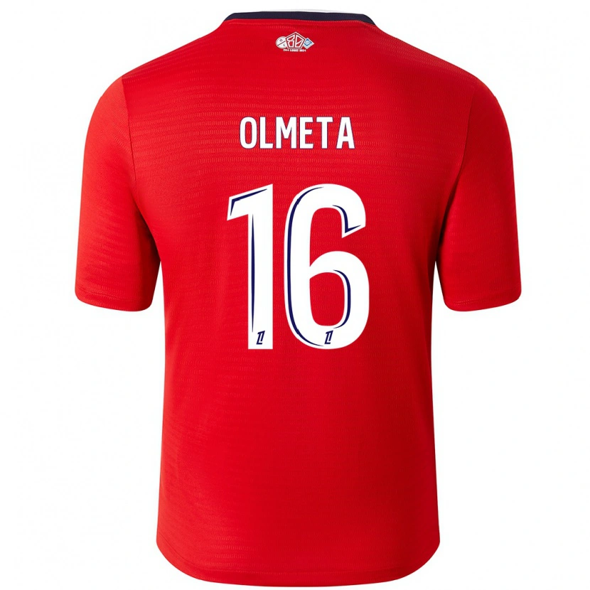 Danxen Uomo Maglia Lisandru Olmeta #16 Rosso Bianco Kit Gara Home 2024/25 Maglietta