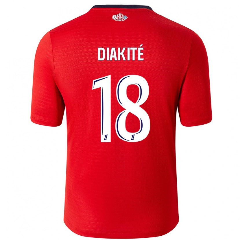 Danxen Uomo Maglia Bafodé Diakité #18 Rosso Bianco Kit Gara Home 2024/25 Maglietta