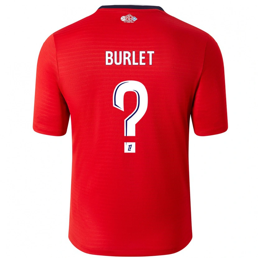 Danxen Uomo Maglia Vincent Burlet #0 Rosso Bianco Kit Gara Home 2024/25 Maglietta