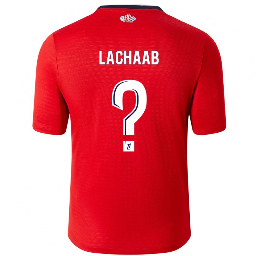 Danxen Uomo Maglia Younes Lachaab #0 Rosso Bianco Kit Gara Home 2024/25 Maglietta