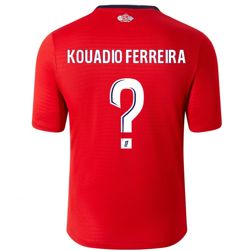 Danxen Uomo Maglia Wilfrid Kouadio Ferreira #0 Rosso Bianco Kit Gara Home 2024/25 Maglietta