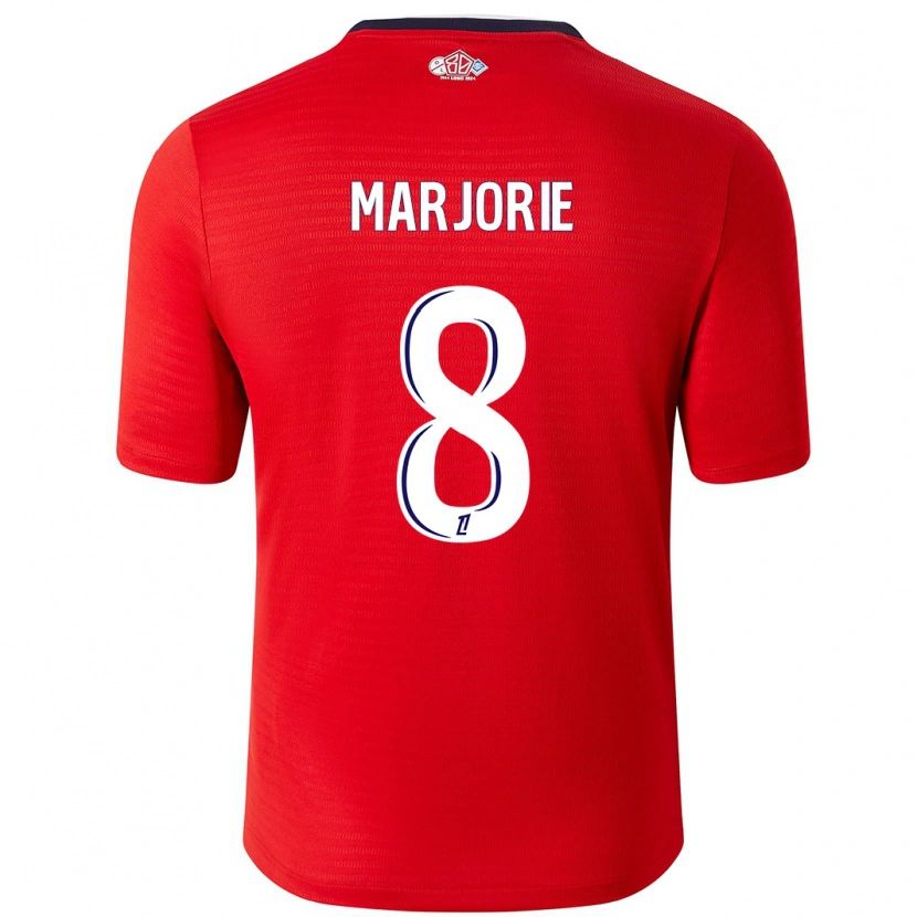 Danxen Uomo Maglia Marjorie #8 Rosso Bianco Kit Gara Home 2024/25 Maglietta