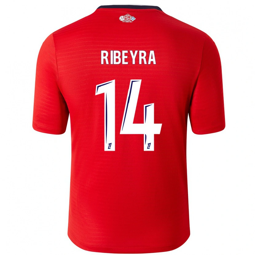 Danxen Uomo Maglia Anaïs Ribeyra #14 Rosso Bianco Kit Gara Home 2024/25 Maglietta