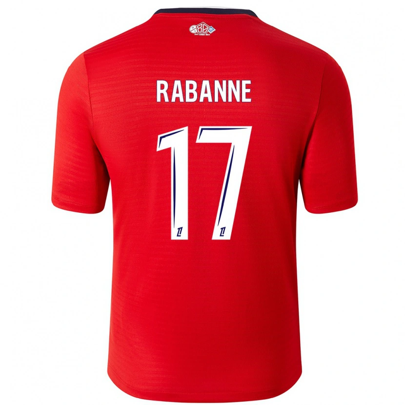 Danxen Uomo Maglia Julie Rabanne #17 Rosso Bianco Kit Gara Home 2024/25 Maglietta