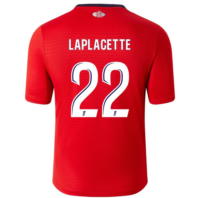 Danxen Uomo Maglia Tess Laplacette #22 Rosso Bianco Kit Gara Home 2024/25 Maglietta