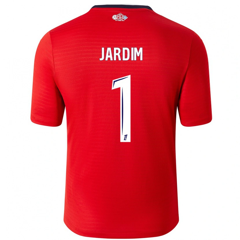Danxen Uomo Maglia Leo Jardim #1 Rosso Bianco Kit Gara Home 2024/25 Maglietta