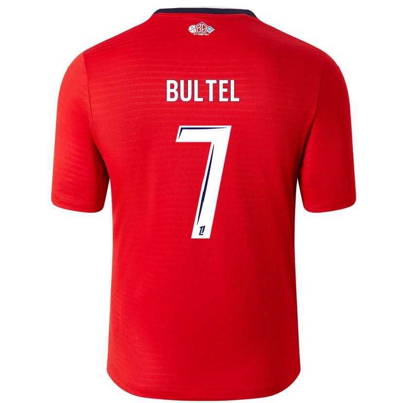 Danxen Uomo Maglia Ludivine Bultel #7 Rosso Bianco Kit Gara Home 2024/25 Maglietta