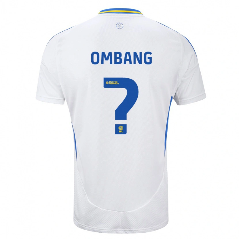Danxen Uomo Maglia Darryl Ombang #0 Bianco Blu Kit Gara Home 2024/25 Maglietta