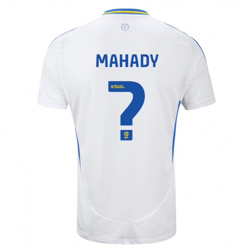 Danxen Uomo Maglia Rory Mahady #0 Bianco Blu Kit Gara Home 2024/25 Maglietta