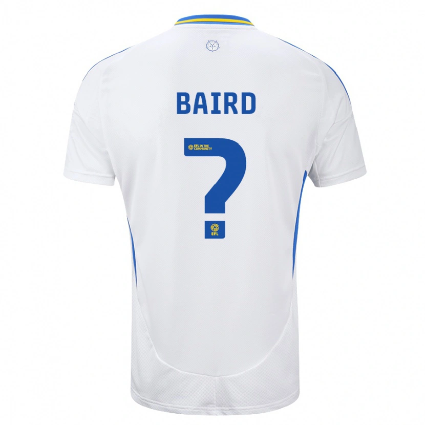 Danxen Uomo Maglia Alex Baird #0 Bianco Blu Kit Gara Home 2024/25 Maglietta