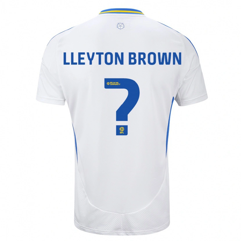 Danxen Uomo Maglia Lleyton Brown #0 Bianco Blu Kit Gara Home 2024/25 Maglietta