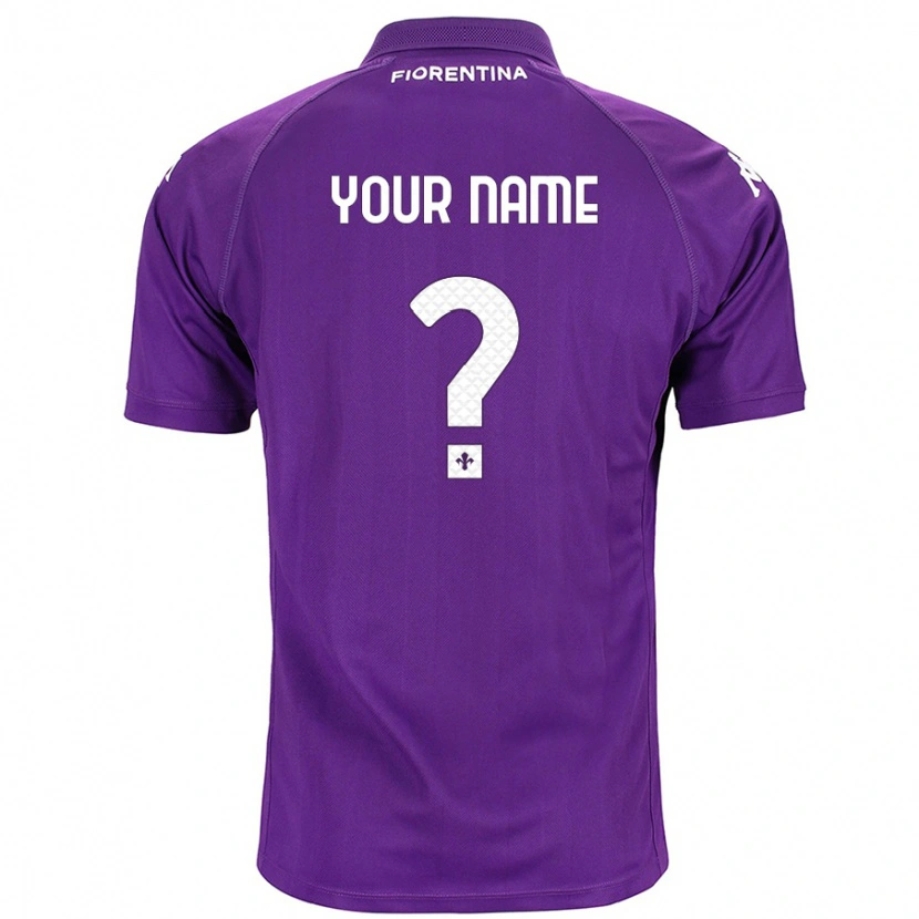 Danxen Uomo Maglia Il Tuo Nome #0 Viola Kit Gara Home 2024/25 Maglietta