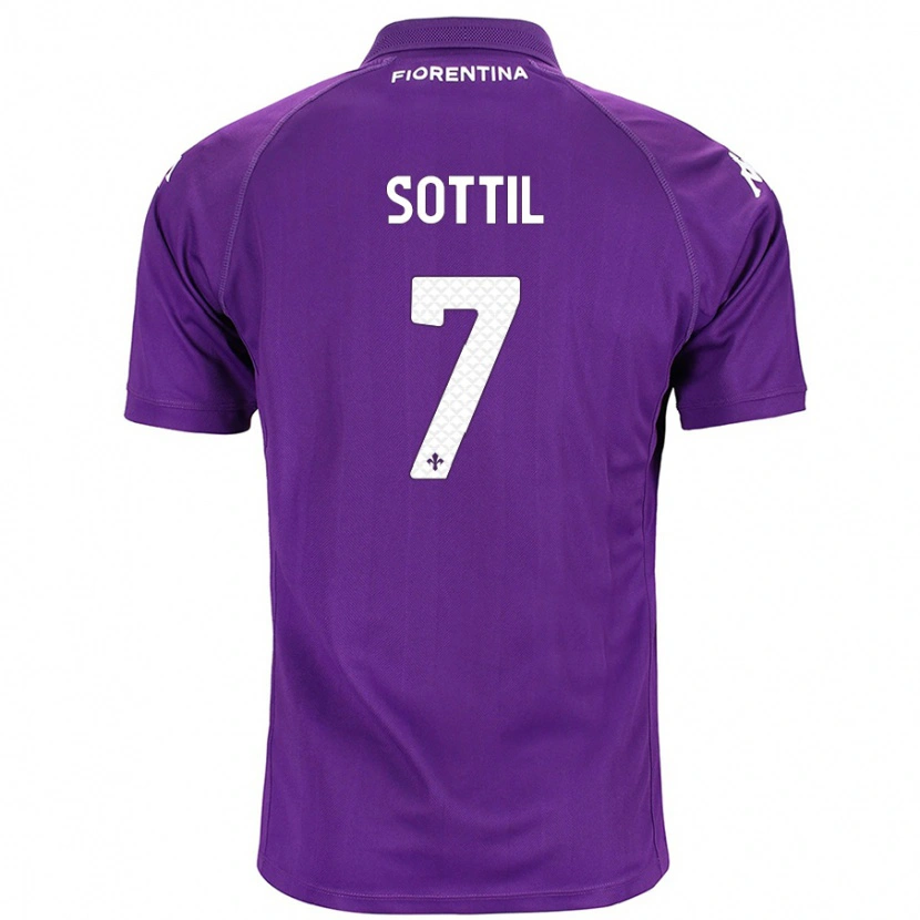 Danxen Uomo Maglia Riccardo Sottil #7 Viola Kit Gara Home 2024/25 Maglietta