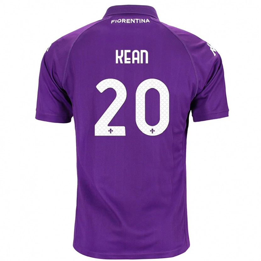 Danxen Uomo Maglia Moise Kean #20 Viola Kit Gara Home 2024/25 Maglietta