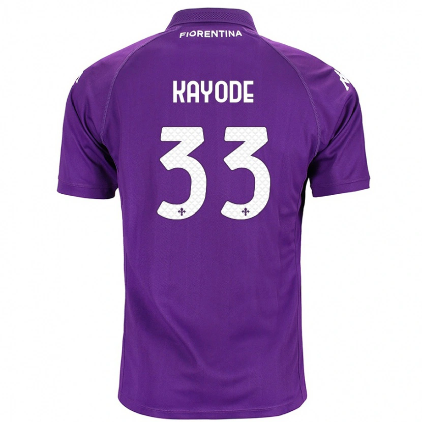 Danxen Uomo Maglia Michael Kayode #33 Viola Kit Gara Home 2024/25 Maglietta
