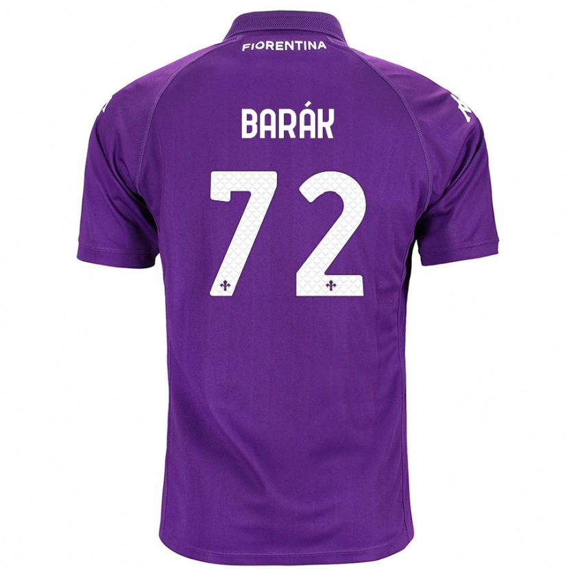 Danxen Uomo Maglia Antonín Barák #72 Viola Kit Gara Home 2024/25 Maglietta