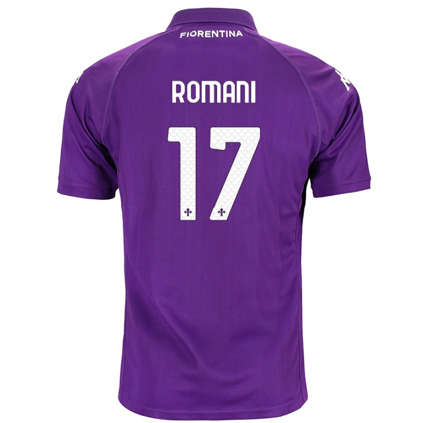 Danxen Uomo Maglia Lorenzo Romani #17 Viola Kit Gara Home 2024/25 Maglietta