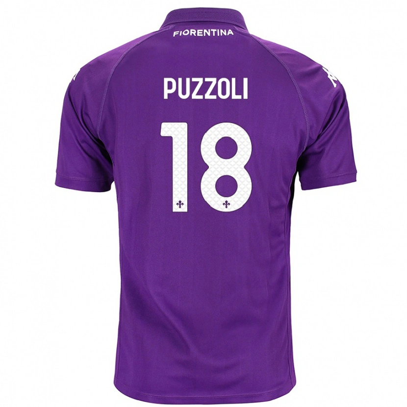 Danxen Uomo Maglia Giorgio Puzzoli #18 Viola Kit Gara Home 2024/25 Maglietta